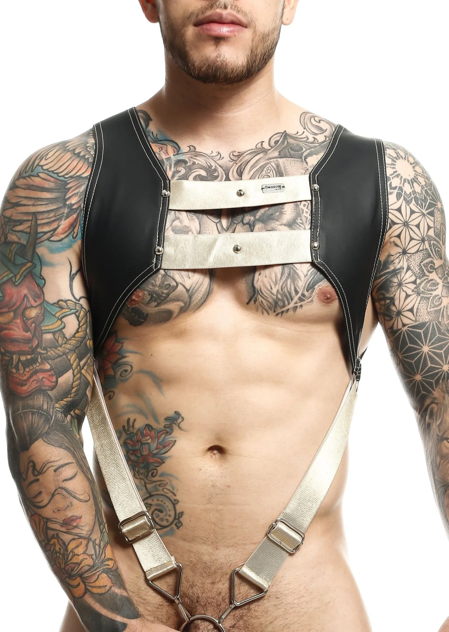 Male Basics Crop Top C-Ring Harness - Image 11