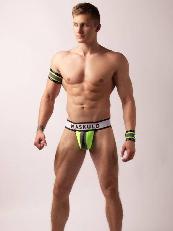 Maskulo Neon Jockstrap with Detachable Pouch - Image 2